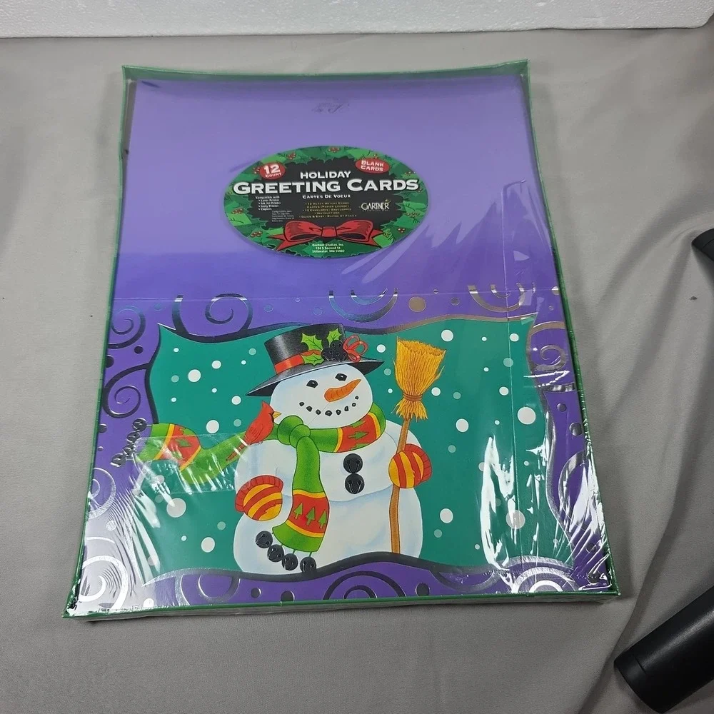 Create Your Own Holiday Greeting Cards Christmas Ink Jet Gartner 12 Cards